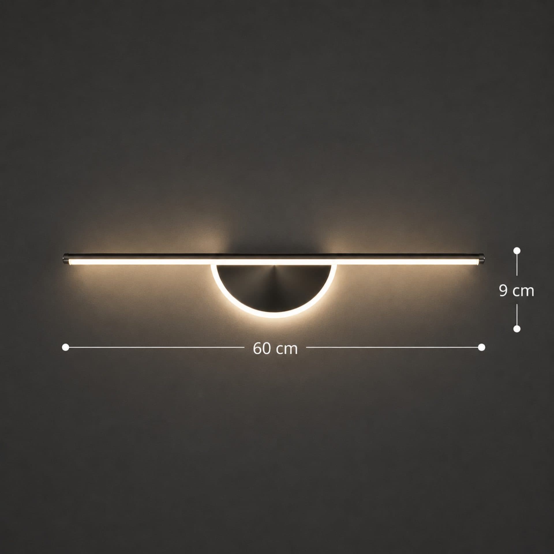 Aplica LED Decorativa Flippy 60cm Negru Calda/Neutra/Rece — imagine 4