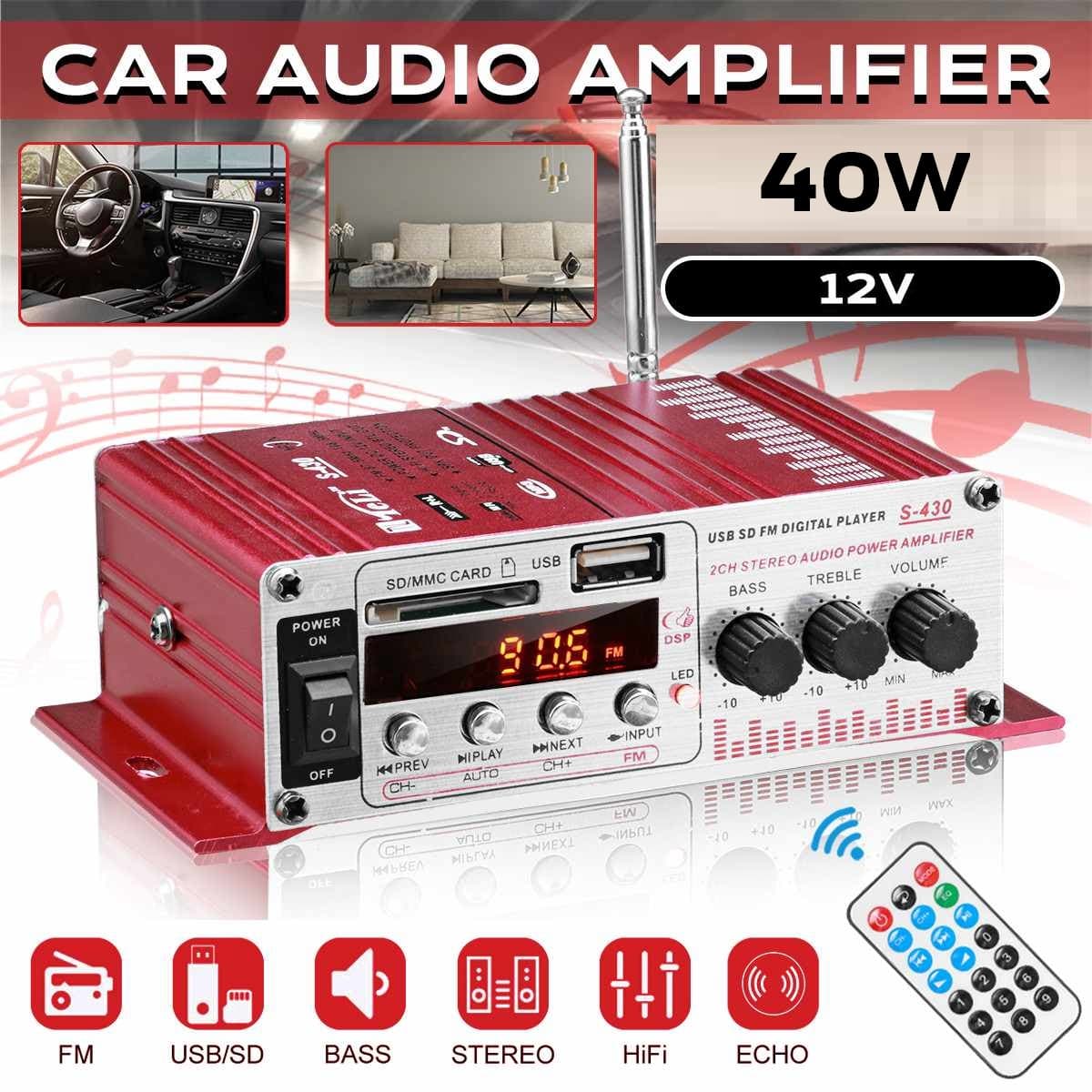 Amplificator auto mini stereo 12V 40W — imagine 1