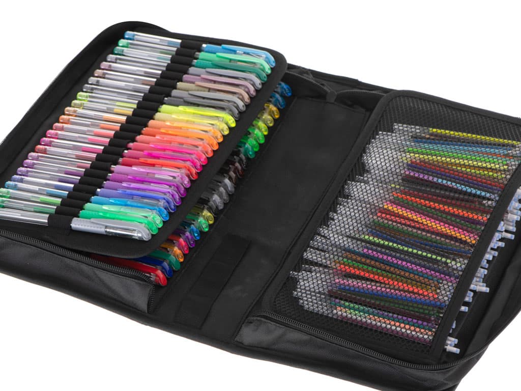 Set de pixuri cu gel multicolor 242 piese + accesorii — imagine 8