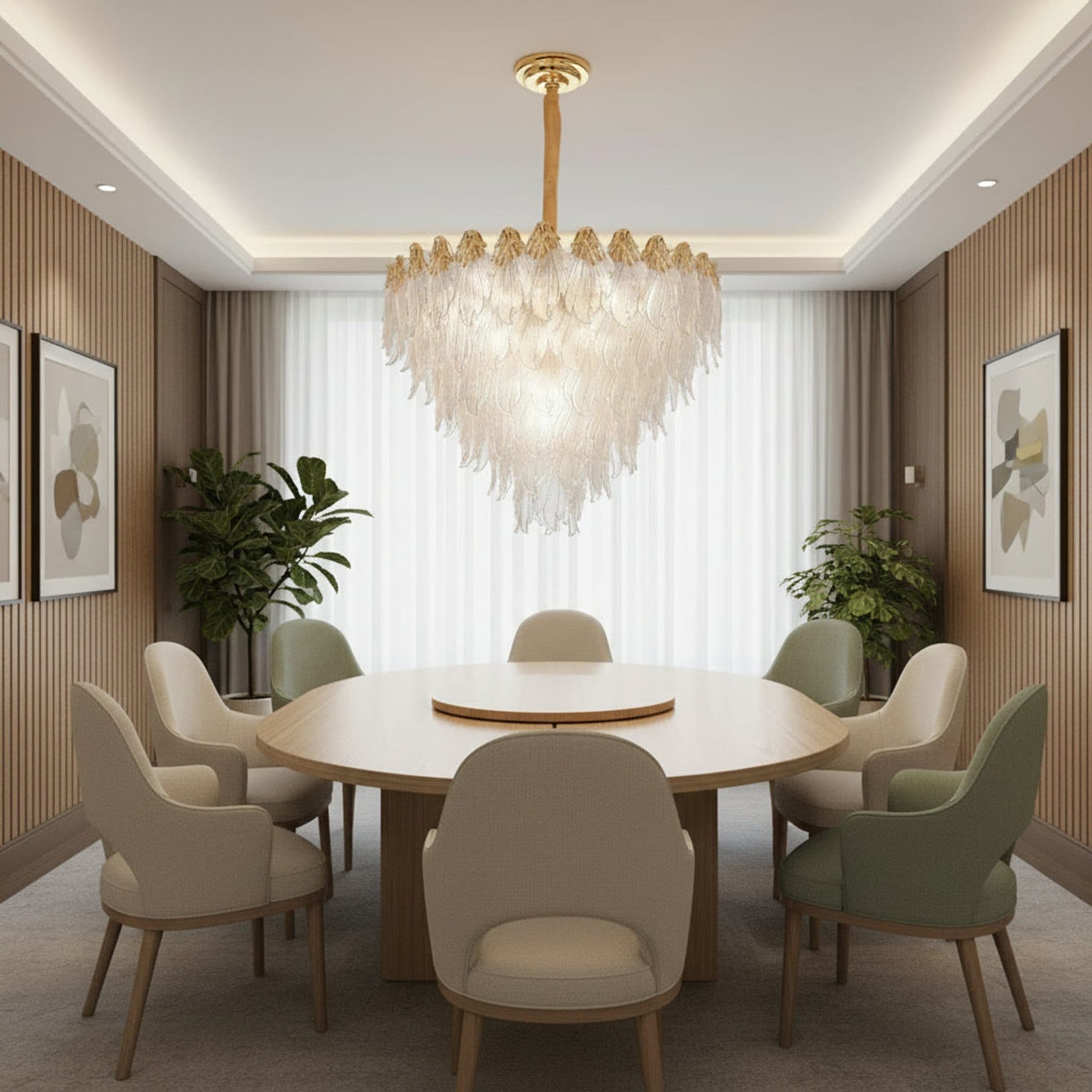Candelabru Flippy Cristal MURANO Magno 12x E14 Auriu — imagine 2