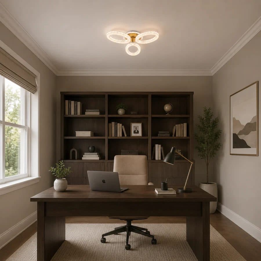 Lustra LED Flippy 39W Dimabila Telecomanda Auriu — imagine 1