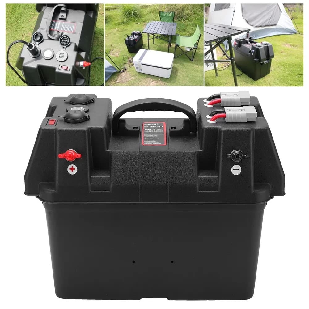 Cutie ermetica SMART pentru baterie auto cu voltmetru — imagine 1