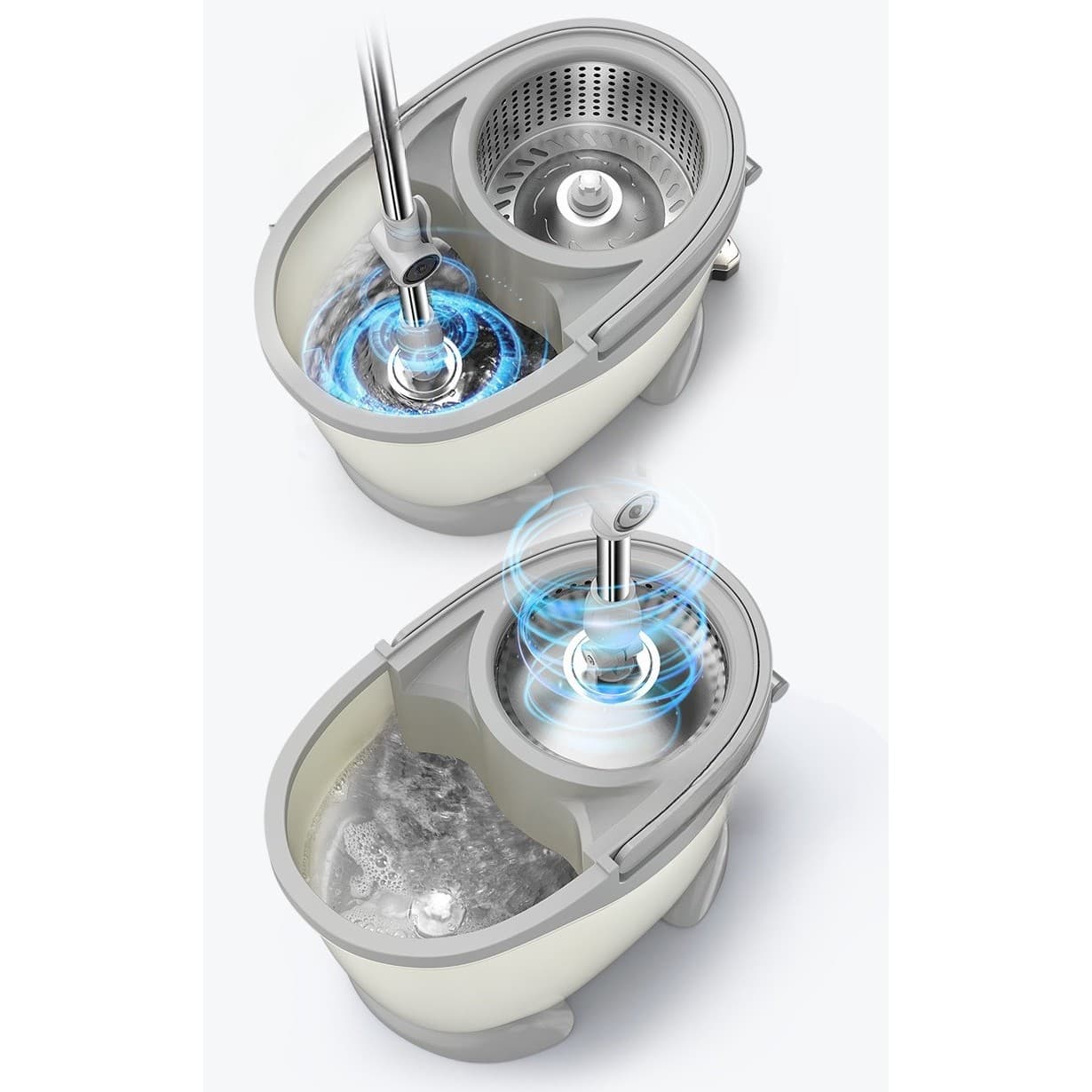 Set galeata cu pedala si mop rotativ Flippy — imagine 4