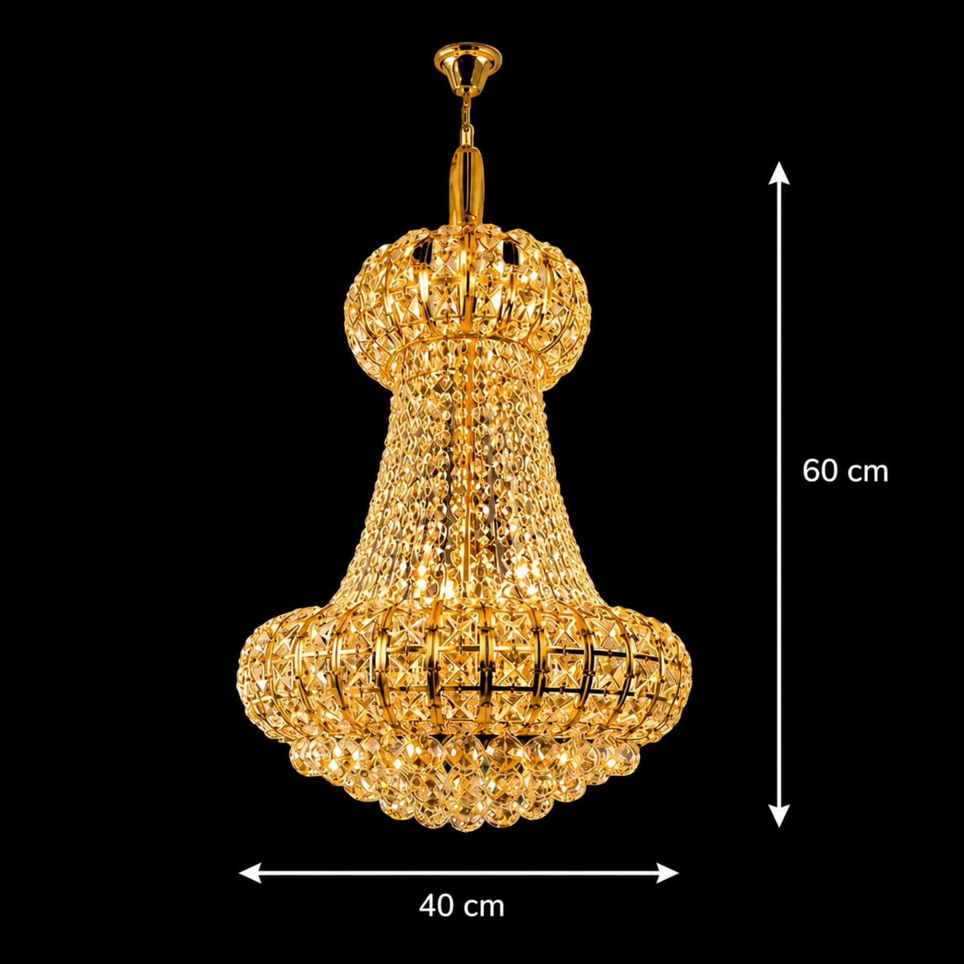 Candelabru Flippy CASTRUM Nobile Cristal 5x E14 D40 cm Auriu — imagine 4