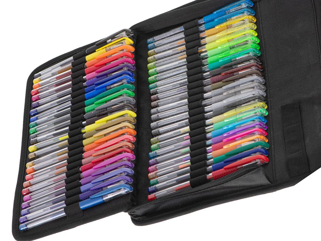 Set de pixuri cu gel multicolor 242 piese + accesorii — imagine 7