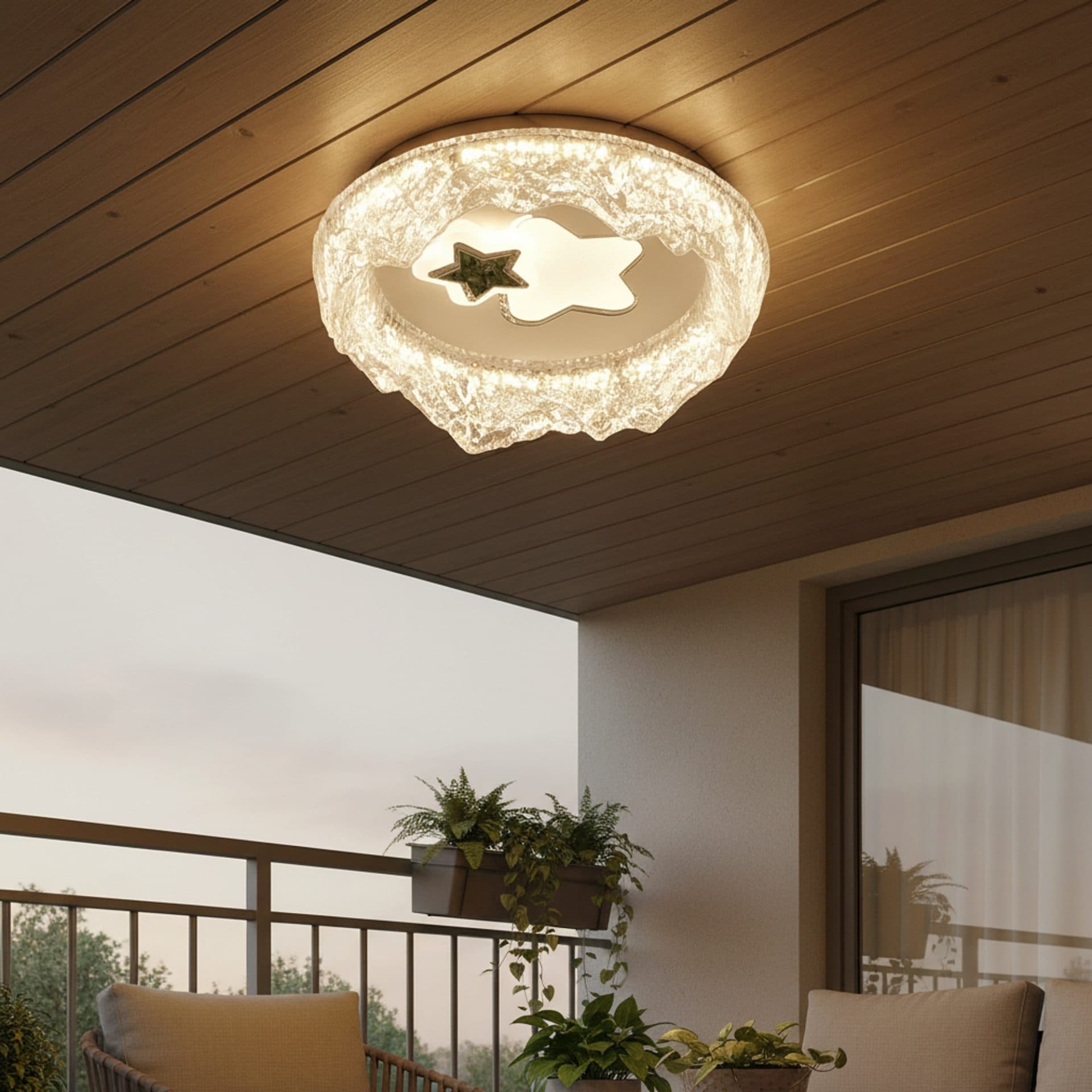 Lustra LED Flippy 21W Diametru 18cm Lumina Calda/Neutra/Rece Alb Metal si Acril — imagine 3
