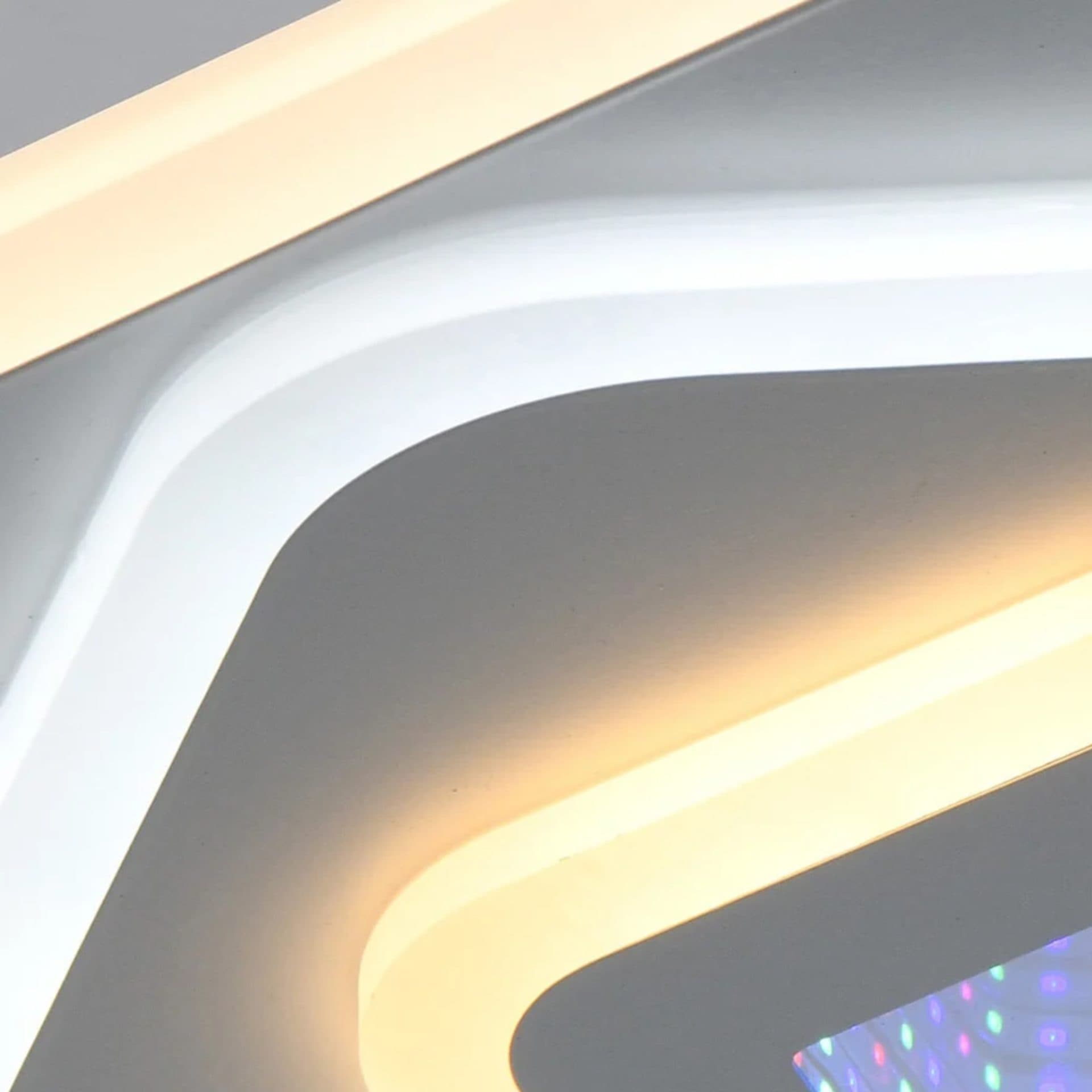 Lustra LED Flippy NEXA 3D 46W Patrata Alb — imagine 2
