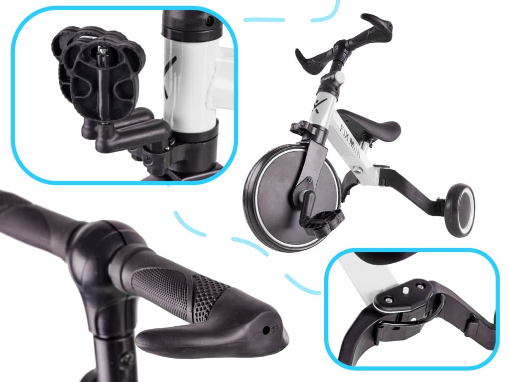 Triciclu TRIKE FIX MINI 3in1 adaptabila, culoare Alba — imagine 2