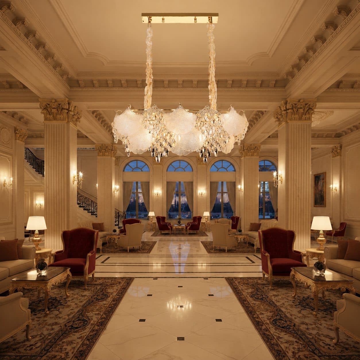 Candelabru Flippy Cristal LUXE Supremo 11xE14 Auriu Lucios Inaltime Reglabila Design Elegant — imagine 7