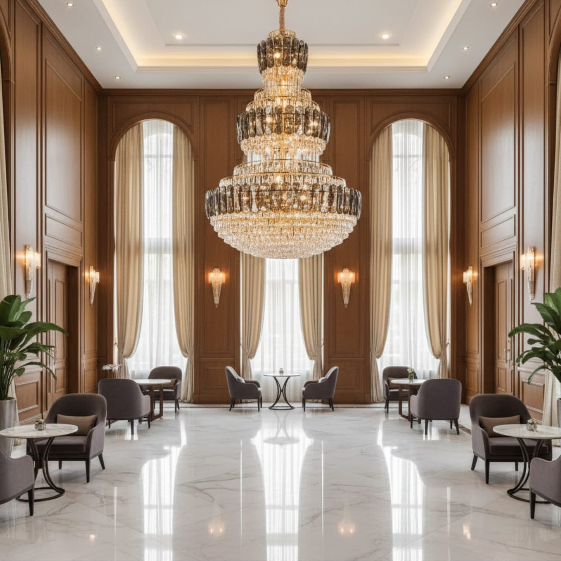 Candelabru Cristal Flippy VELIOR Supremo 29x E14 Diametru 80 cm Auriu Inaltime Reglabila — imagine 1