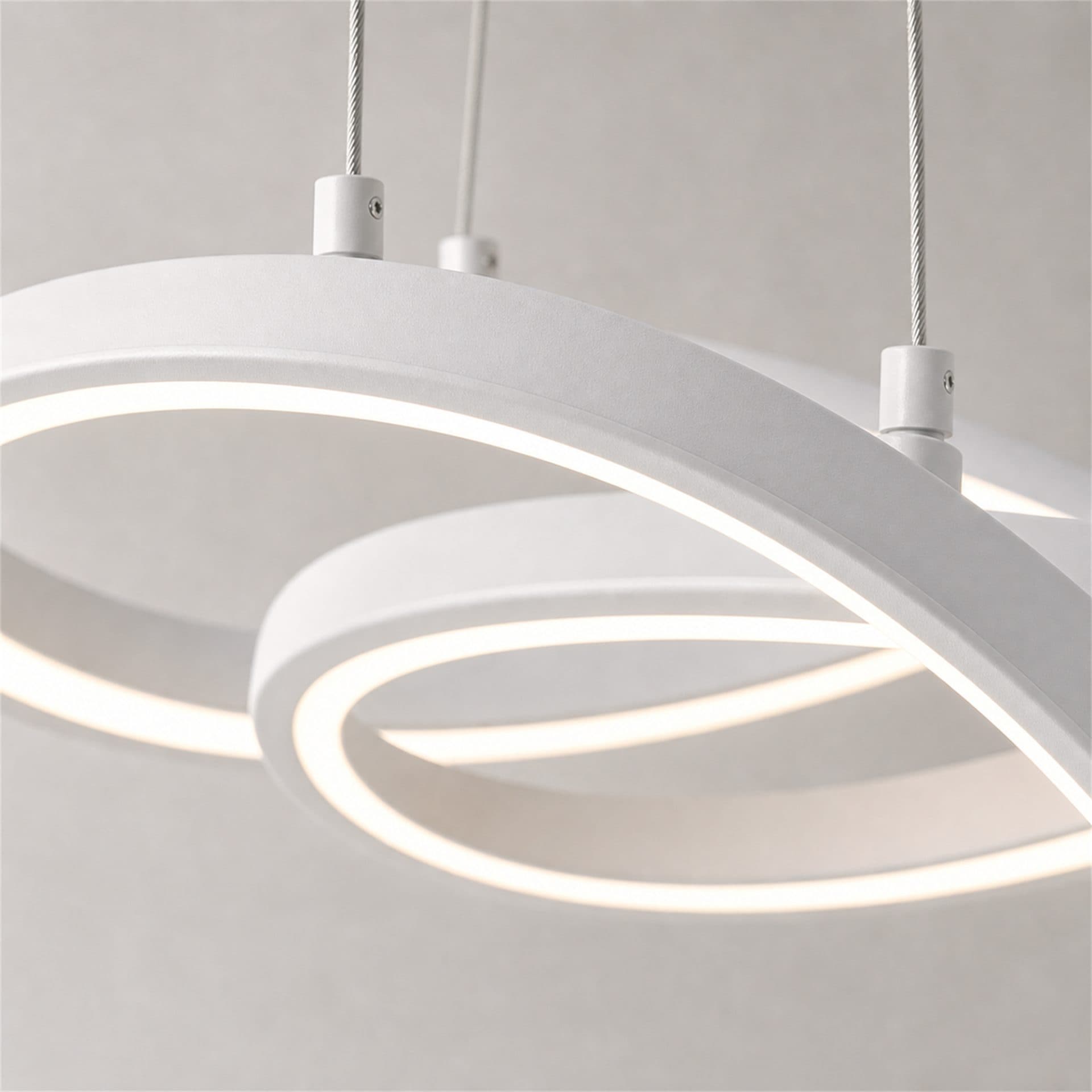 Lustra LED Flippy KALESA Grande Supremo Ø130cm Lumina Neutra 4000K 42W Alb Metal si Acril — imagine 11