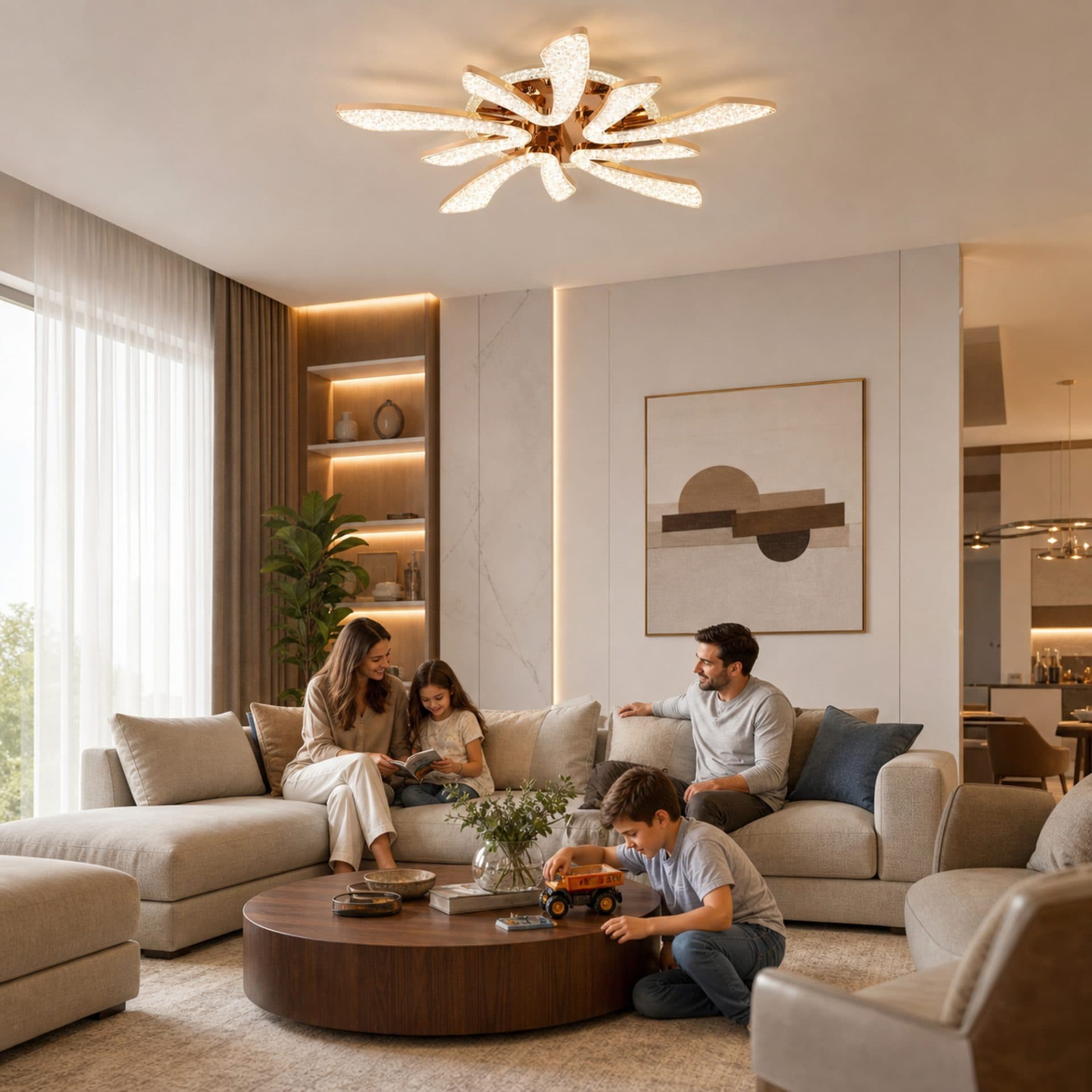 Lustra LED Flippy CHARM Magno Auriu — imagine 7