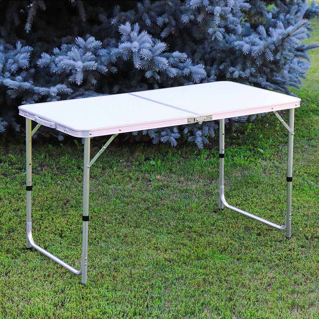 Masa pliabila picnic aluminiu cu blat MDF 120 x 60 cm — imagine 1