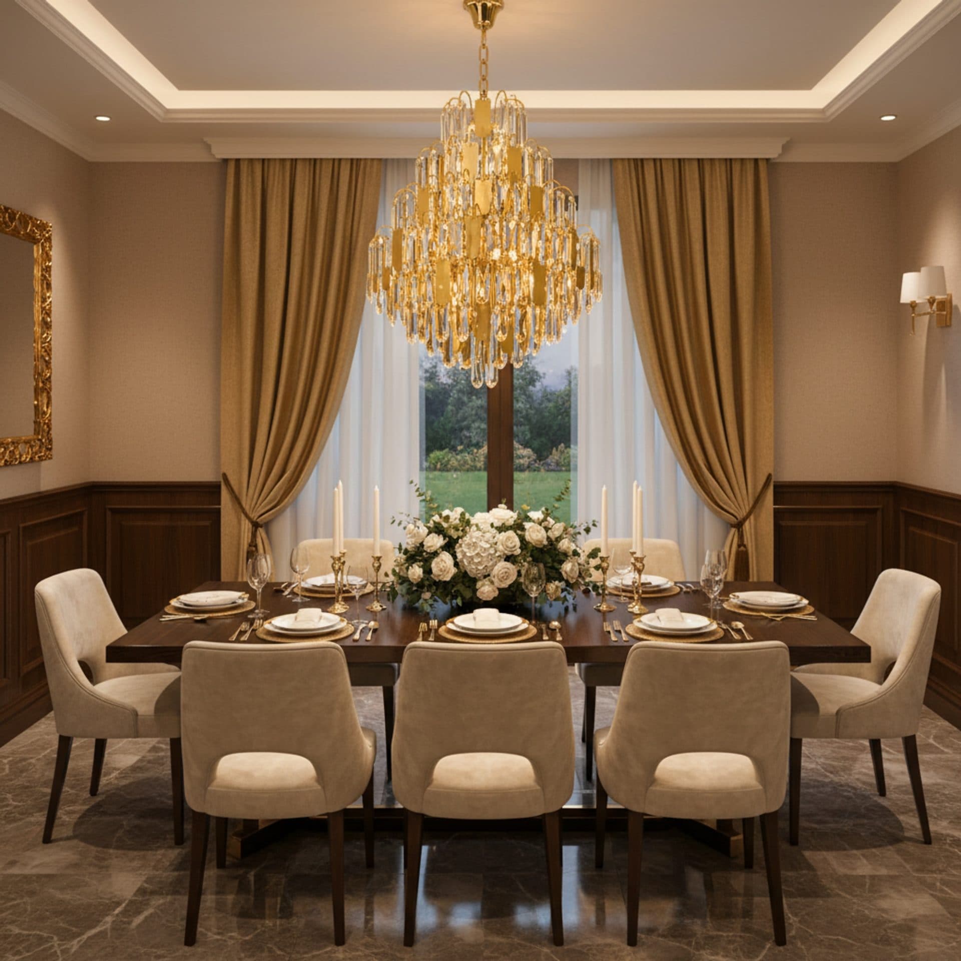 Candelabru Flippy Cristal TIER Eleganza 10x E14 D50 cm Auriu — imagine 3