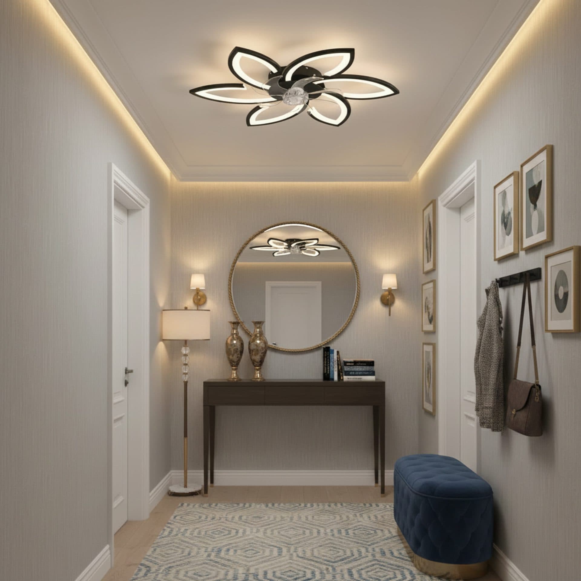 Lustra LED Ventilator Flippy 36W D76.5cm Telecomanda — imagine 3