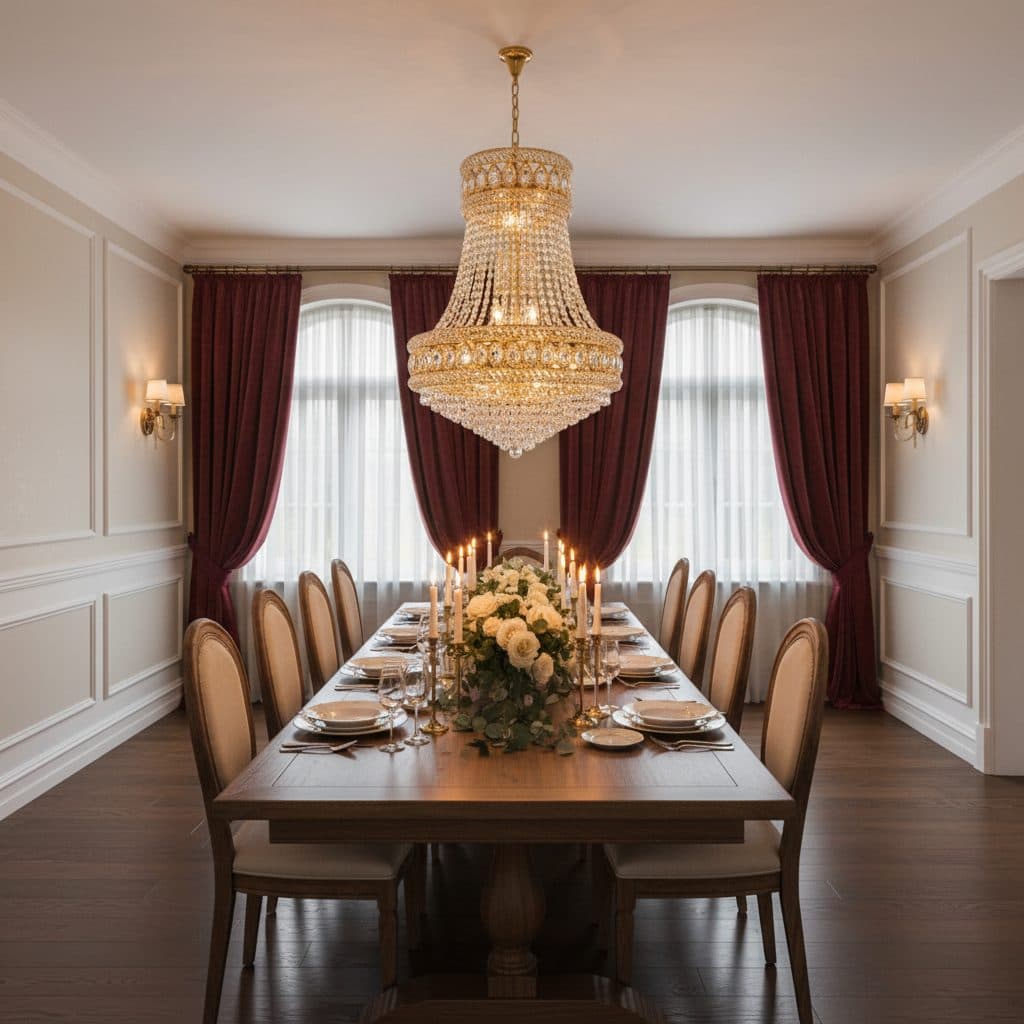 Candelabru Flippy Cristal EMPIRE Magno 10x E14 D60 cm Auriu — imagine 6