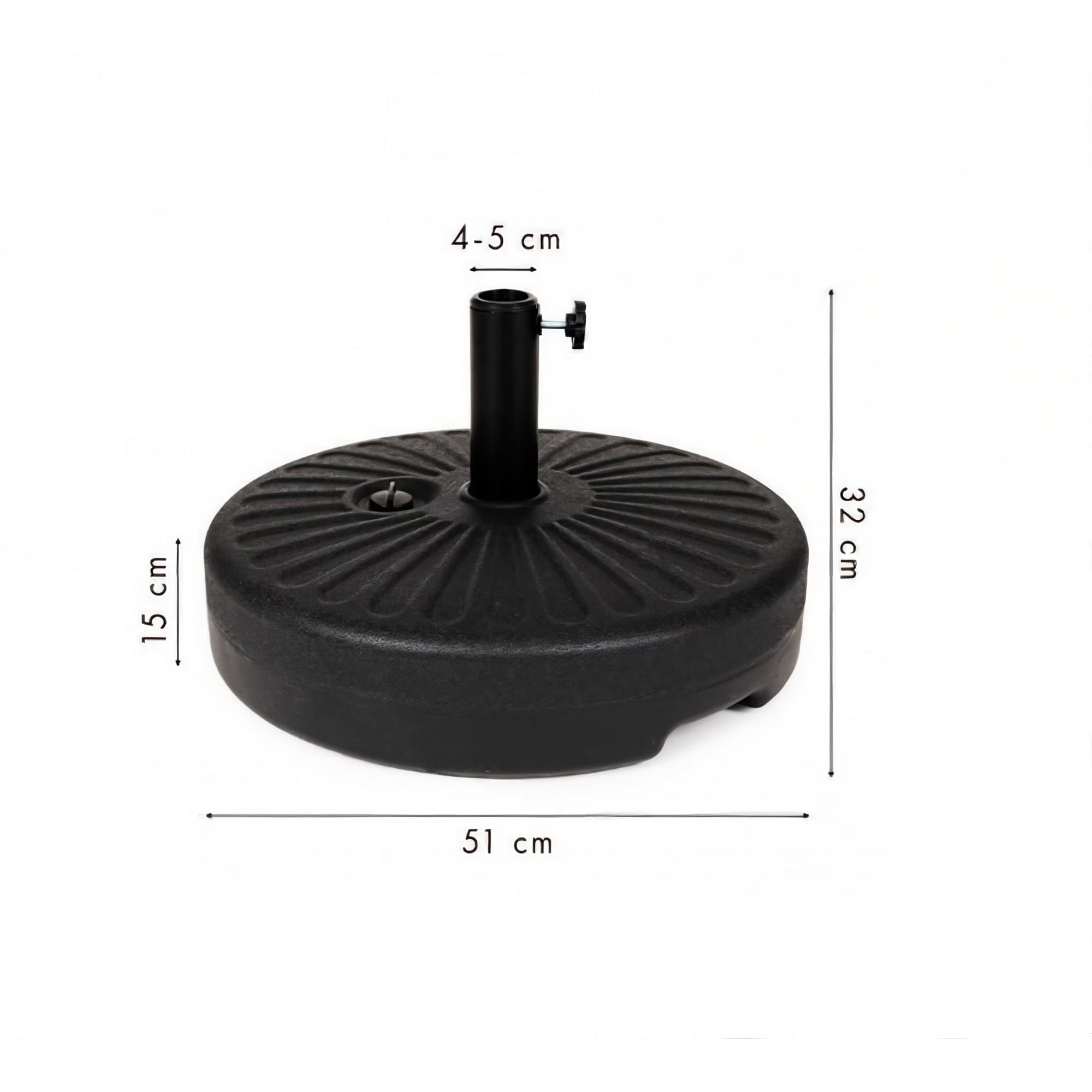 Baza umbrela Flippy rotunda 22L neagra — imagine 4