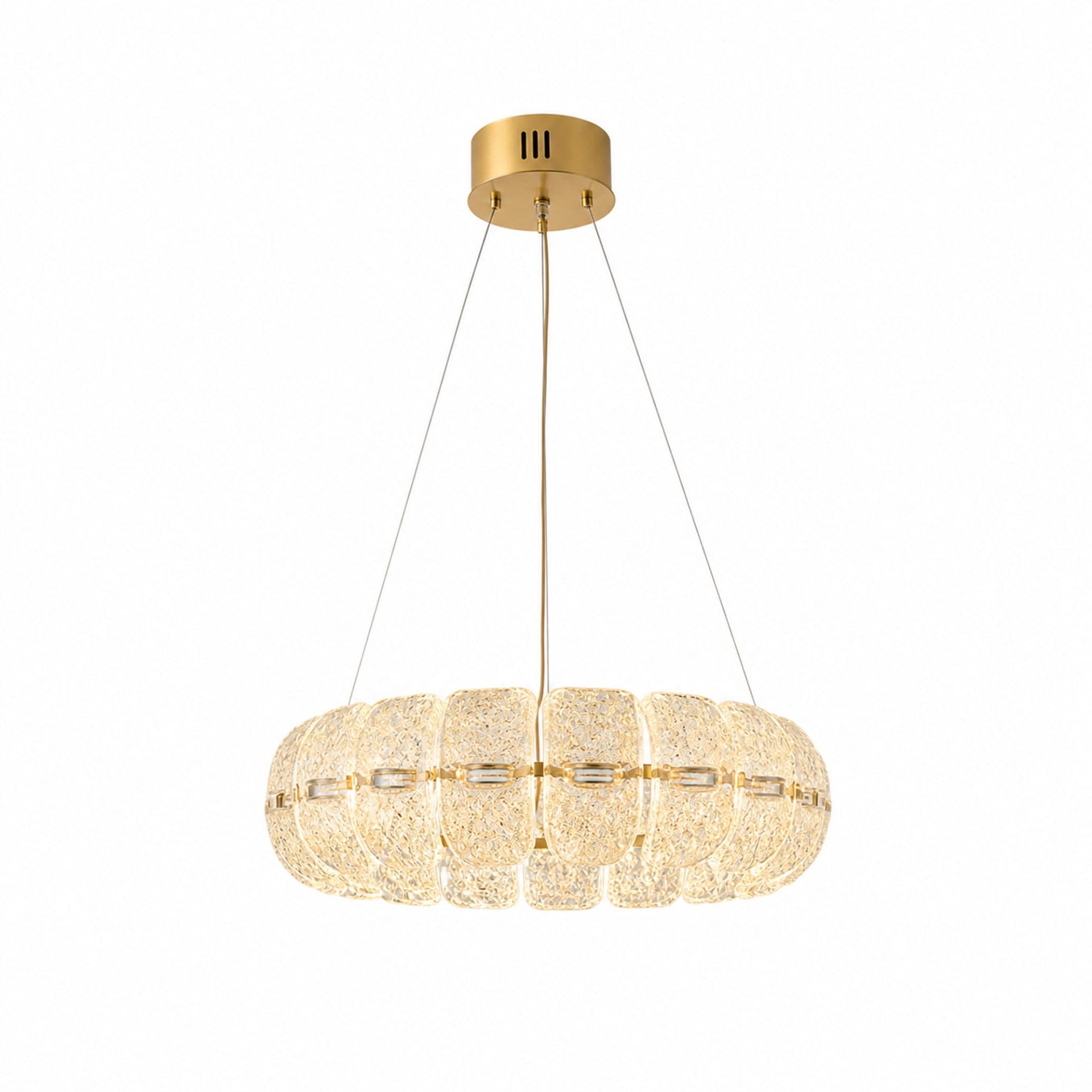 Lustra cristal Flippy MAYON Magno, 60x60cm, 160W, Auriu — imagine 3