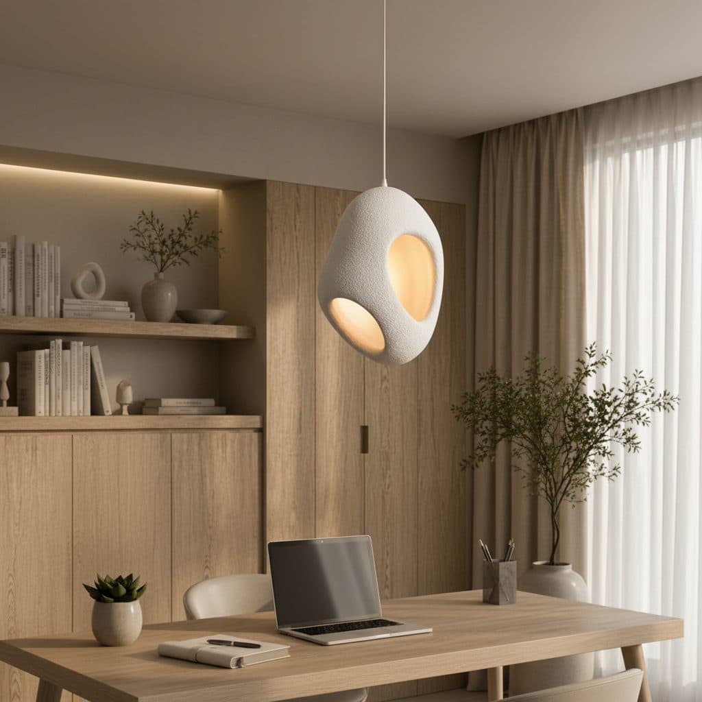 Lustra Flippy FOAMER Nobile Suspendata 37 cm Alb Metal si Spuma Soclu E27 Inaltime Reglabila — imagine 6