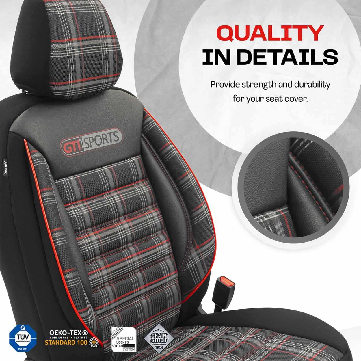 Set huse scaun auto OTOM PREMIUM Universale GTI SPORT 801 — imagine 8
