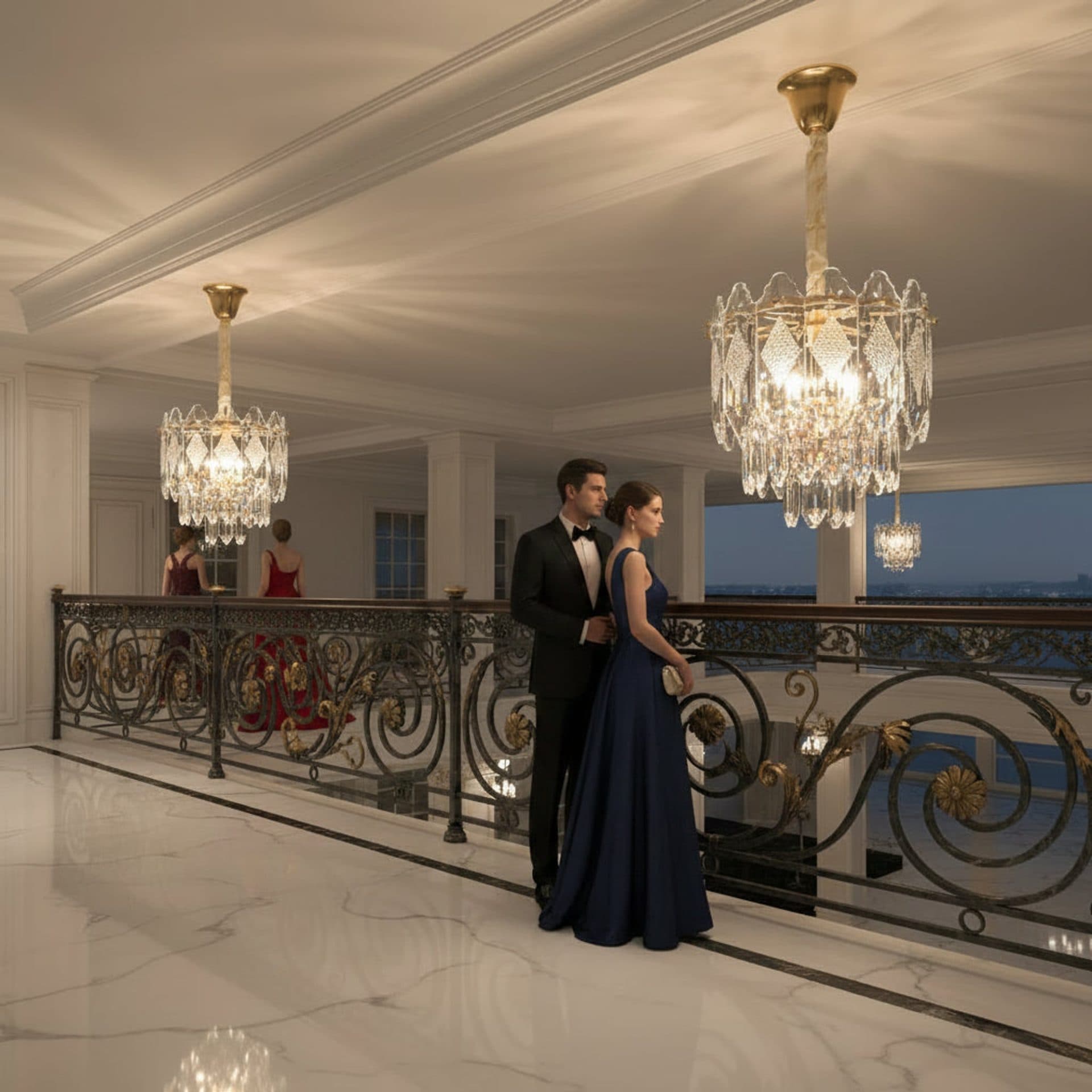 Candelabru Flippy Cristal VELVET Petito 3x E14 Auriu Inaltime Reglabila — imagine 3