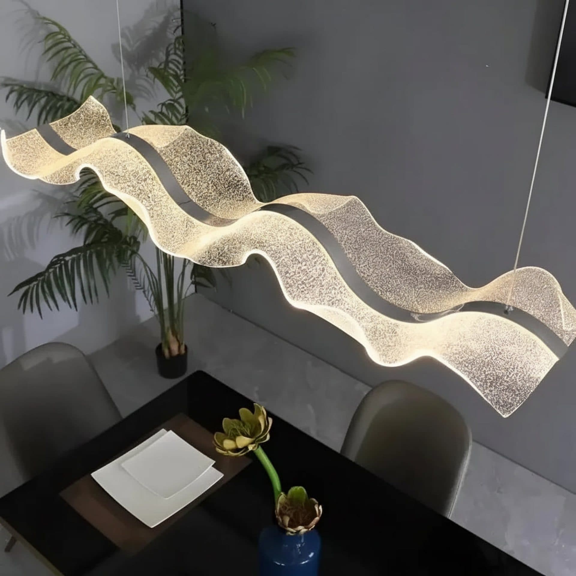 Lustra LED Suspendata Flippy AMI 63W Liniara Auriu — imagine 4