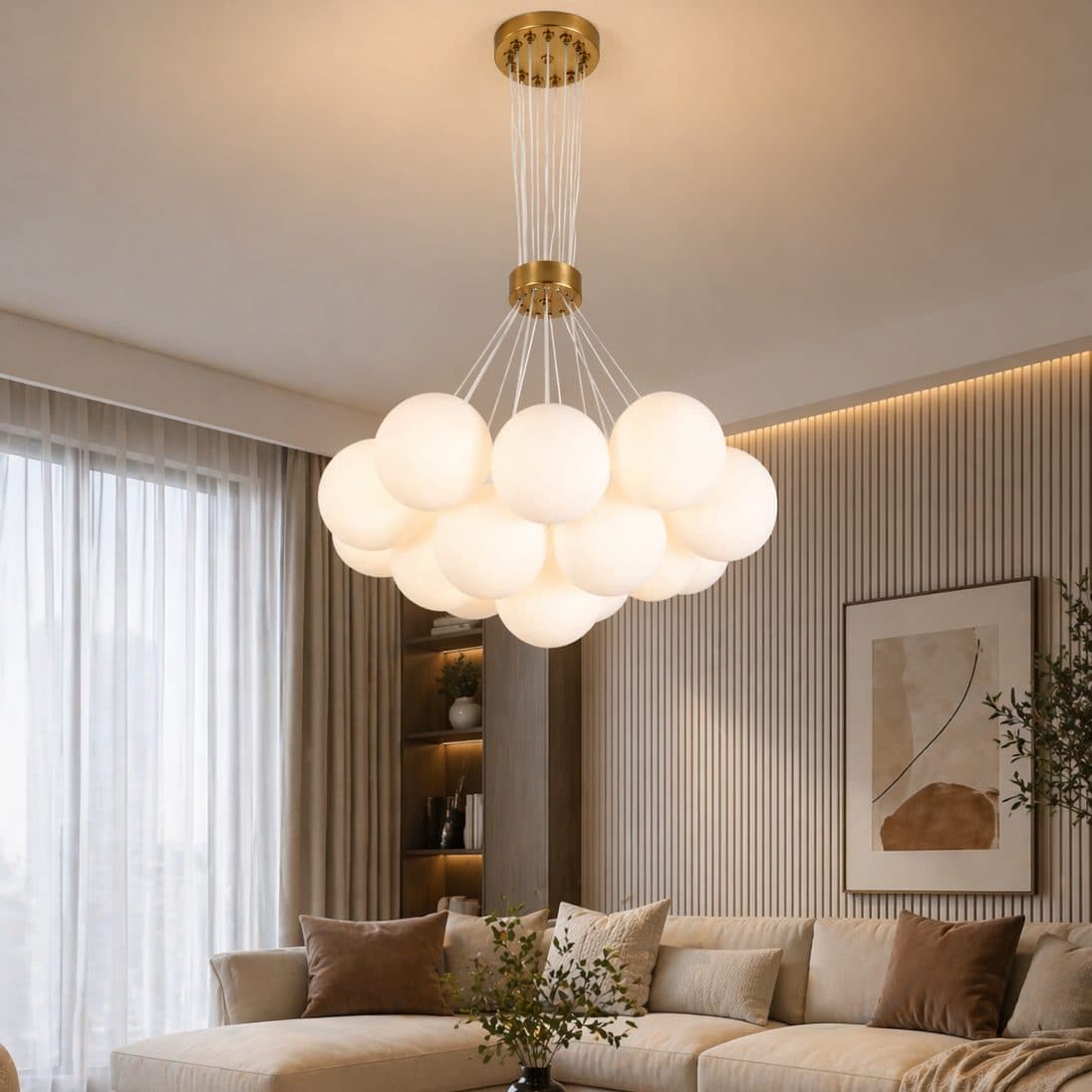 Lustra Flippy Moderna LOFT Bagliore, Glob, 13x E27, Auriu — imagine 5