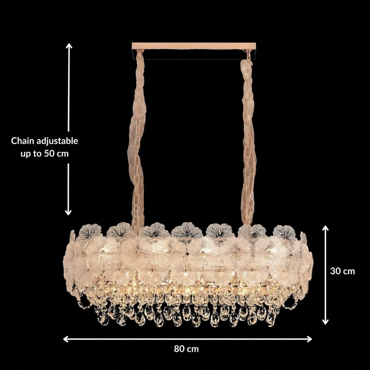 Candelabru Flippy Cristal CROWN Supremo 11xE14 Auriu Lucios — imagine 8