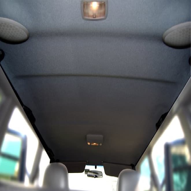Material reconditionare plafon auto, textil cu spate buretat, Gri Inchis, 2m x 1.5m — imagine 1