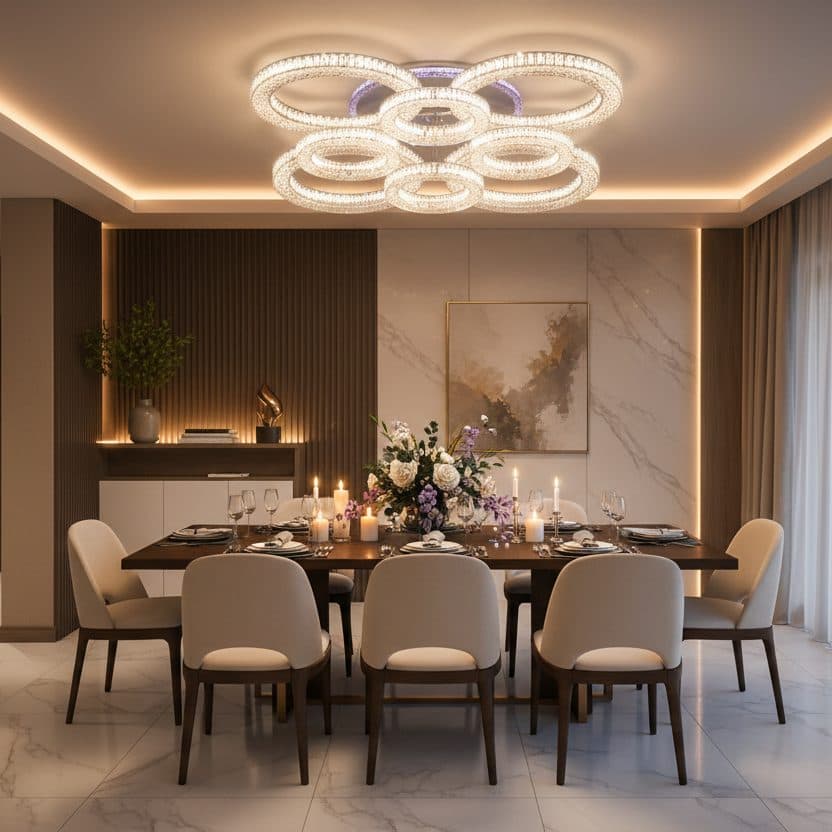 Lustra LED Flippy RONDA Regalis 141W 8 Cercuri — imagine 2