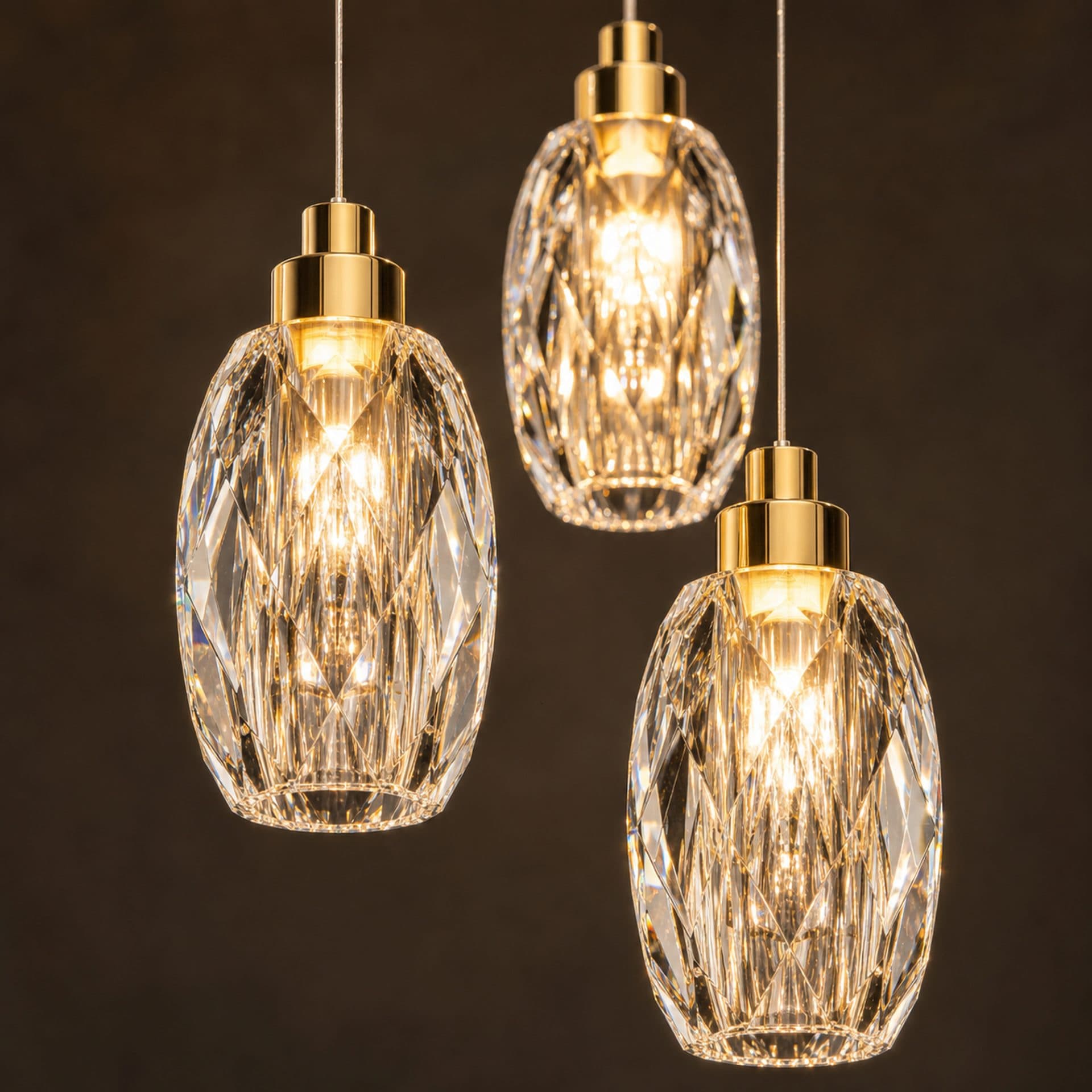 Candelabru LED Cristal Suspendat 12 Surse 36W Diametru 40cm — imagine 10