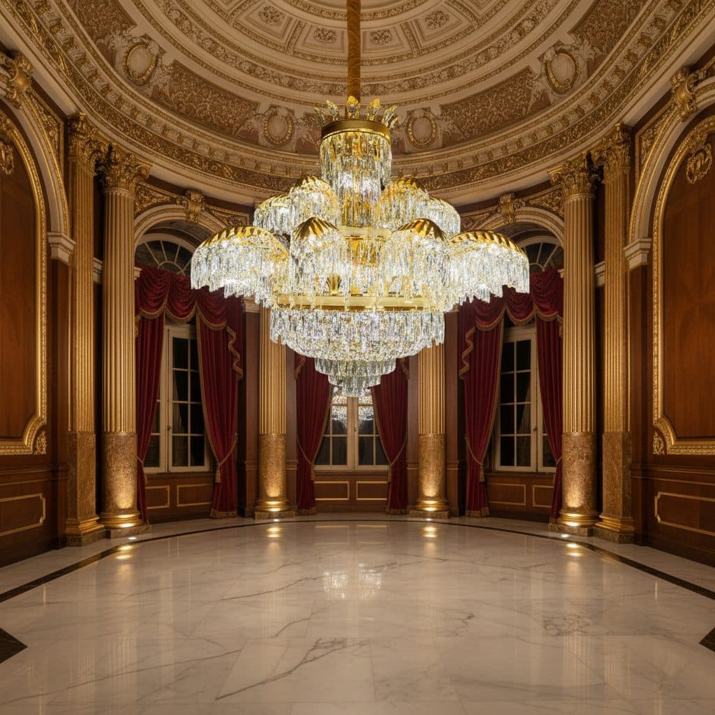 Candelabru Cristal Flippy PALACE Supremo 29xG9 Auriu Lucios — imagine 6