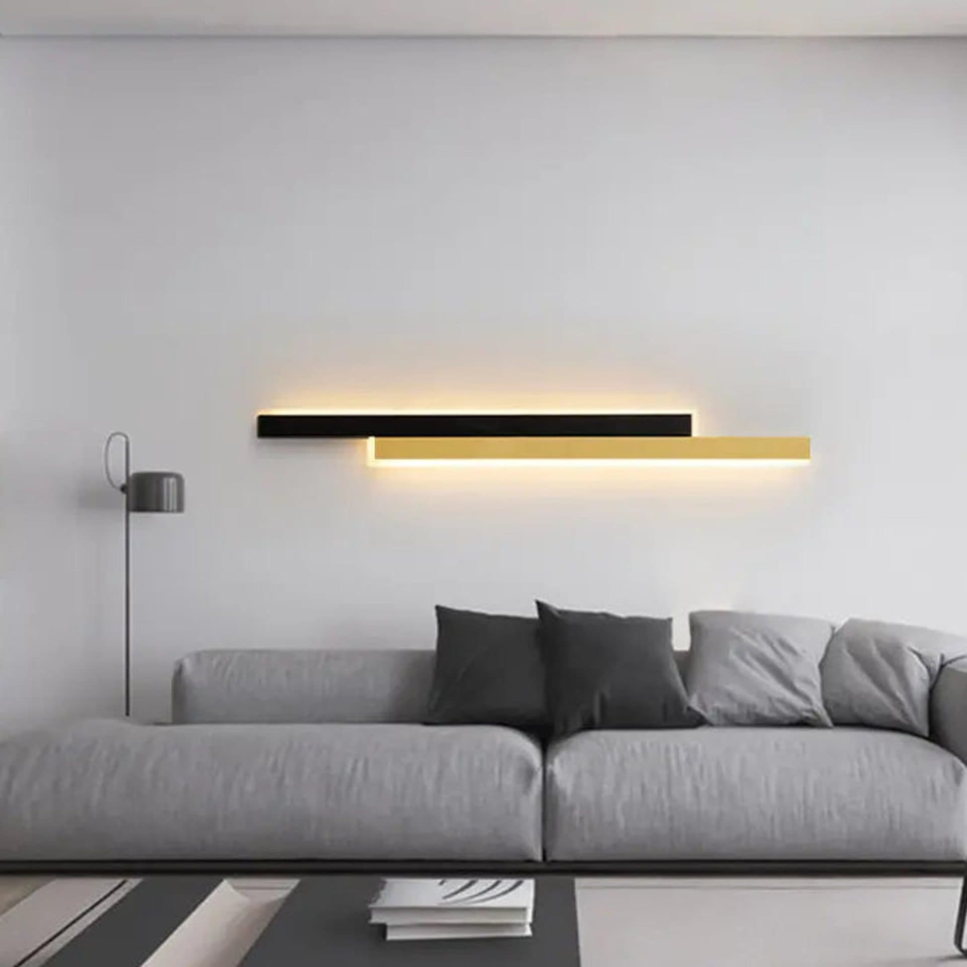 Lustra LED Flippy 29W Liniara Auriu Negru — imagine 1