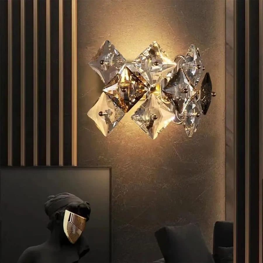 Aplica per perete Flippy Yasmina 2xE14, Metal si Cristal, Crom — imagine 1