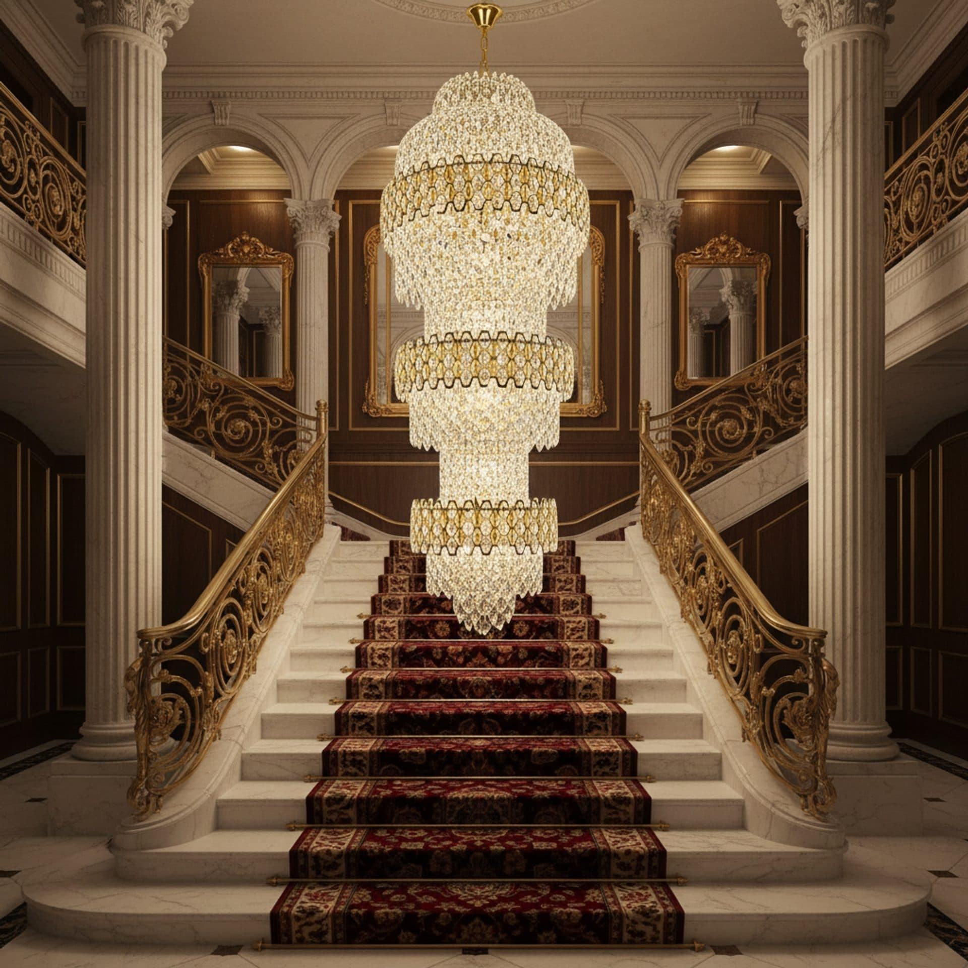 Candelabru Flippy Cristal TRIO Regalis 63xE14 Auriu Lucios — imagine 2