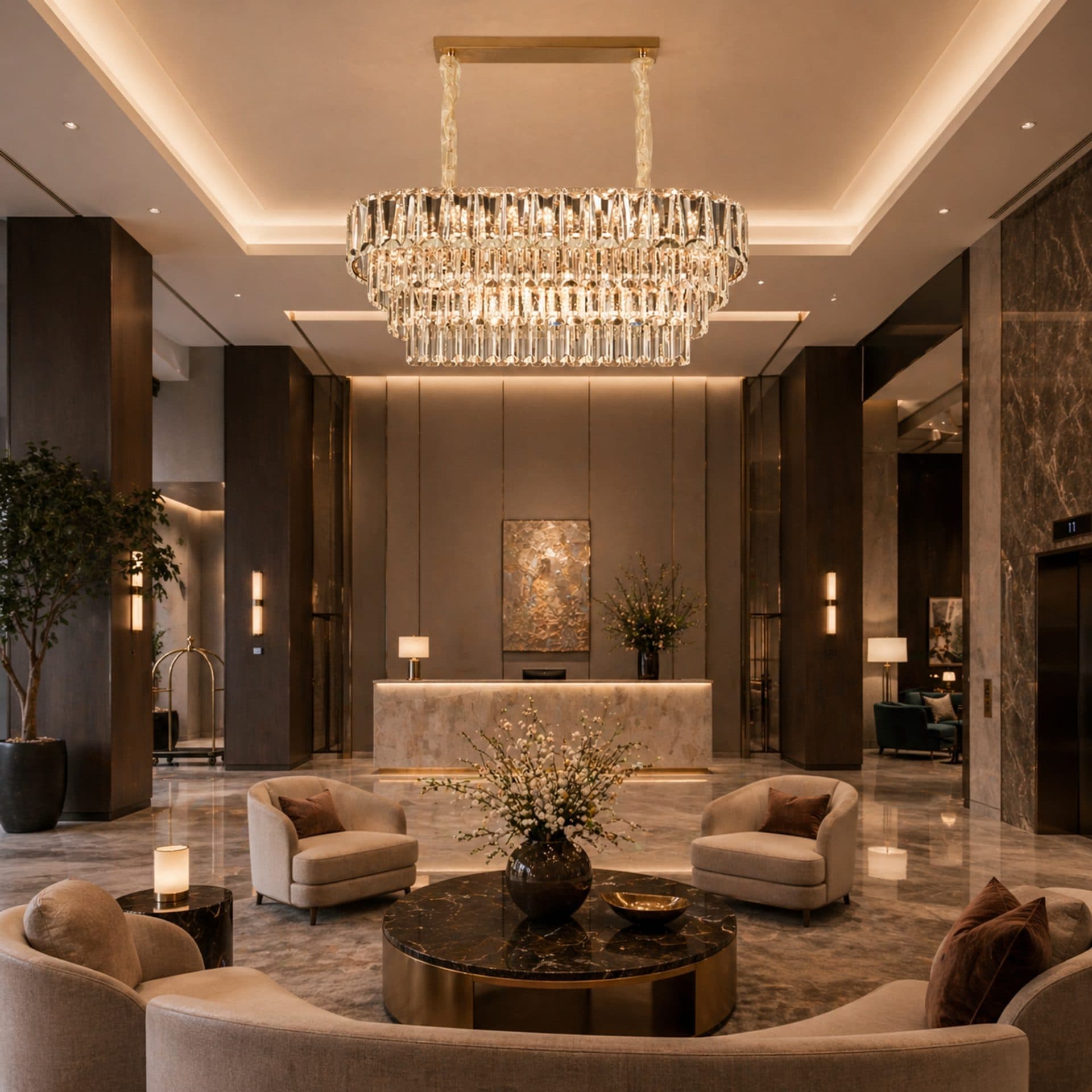 Candelabru Flippy Cristal VALMONT Supremo 12xE14 Auriu — imagine 3