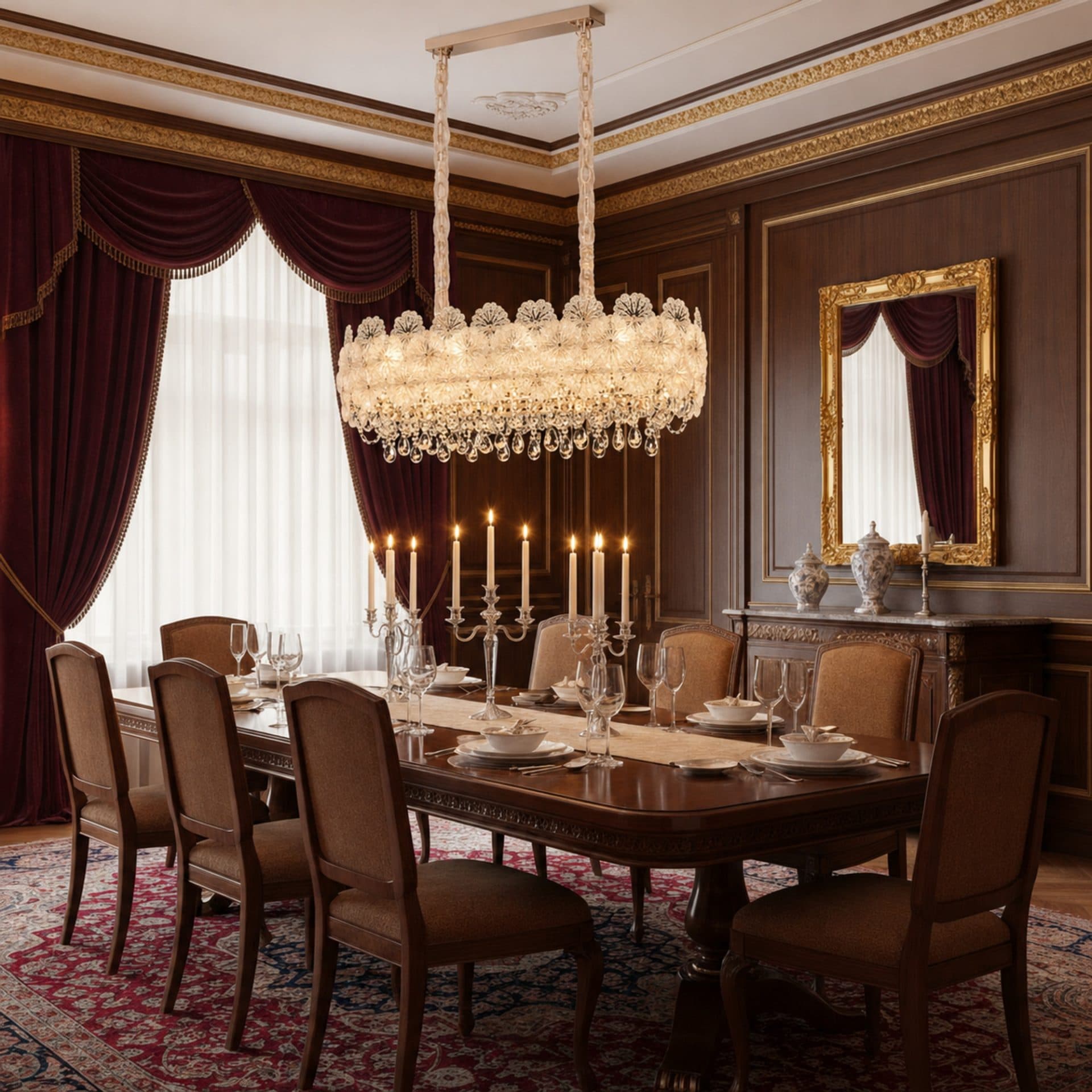 Candelabru Flippy Cristal CROWN Supremo 11xE14 Auriu Lucios — imagine 3