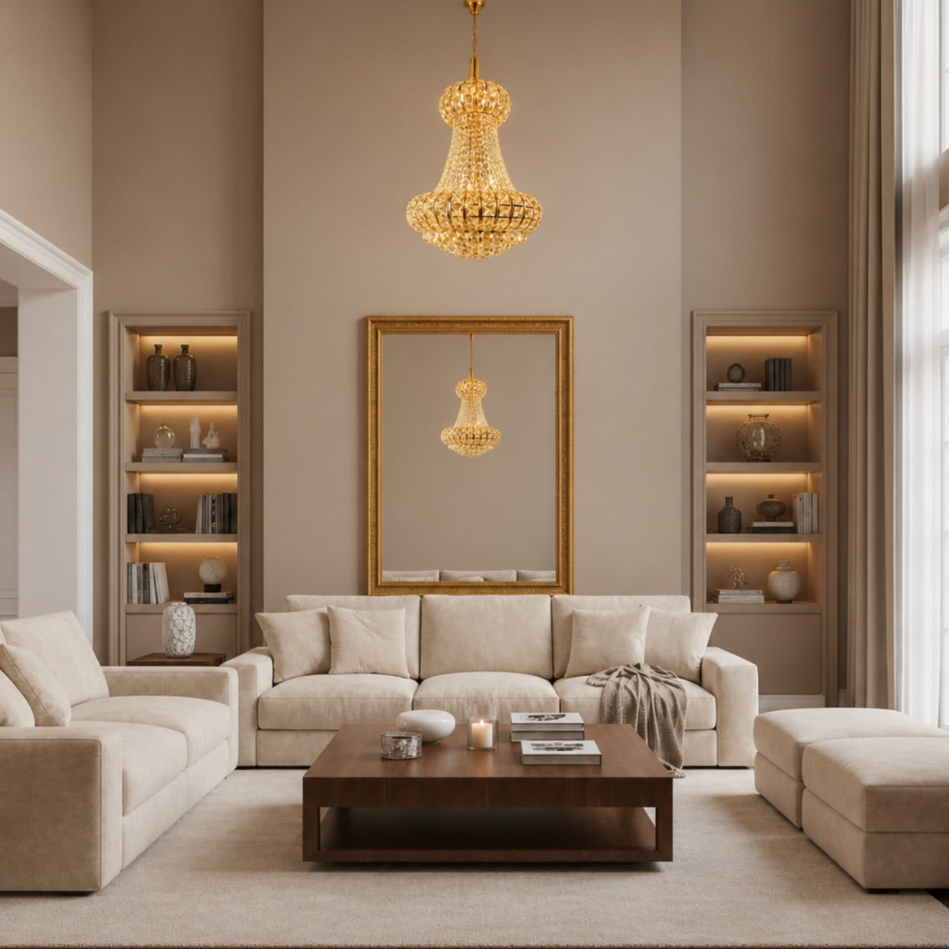 Candelabru Flippy Cristal CASTRUM Magno 11x E14 D60 cm Auriu Inaltime Reglabila — imagine 2