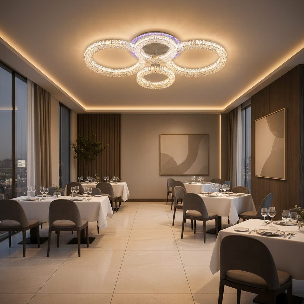 Lustra LED RONDA Magno Flippy 78W 4 Cercuri — imagine 3