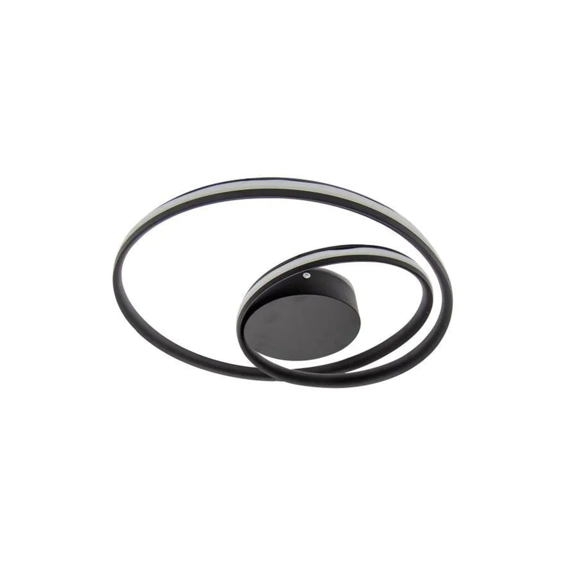 Lustra LED Flippy VECTOR ARCADIA 56W, telecomanda, lumina Rece/Calda/Neutra, Dimabila, Negru — imagine 2