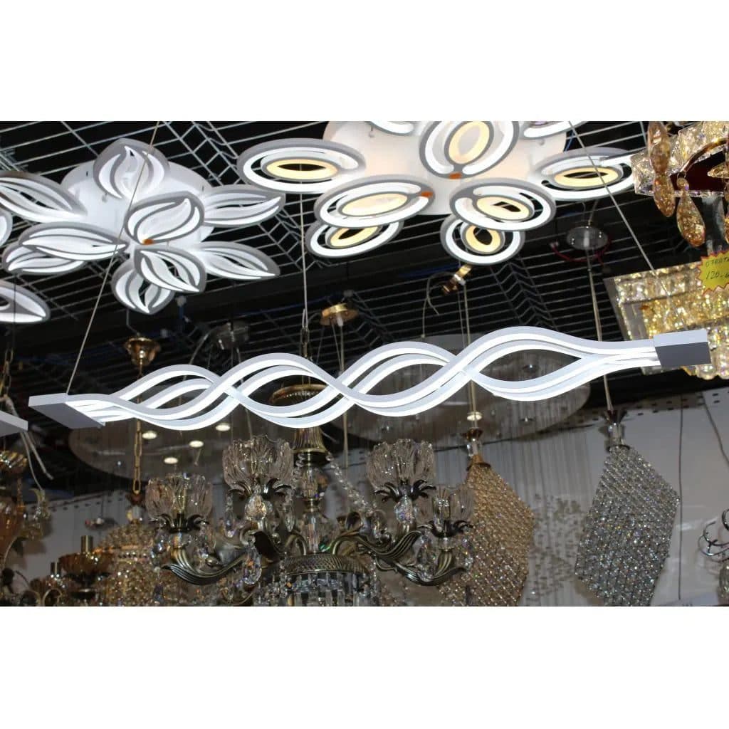 Lustra LED suspendata Flippy WAVE 89W, Liniara, Alb Mat — imagine 10