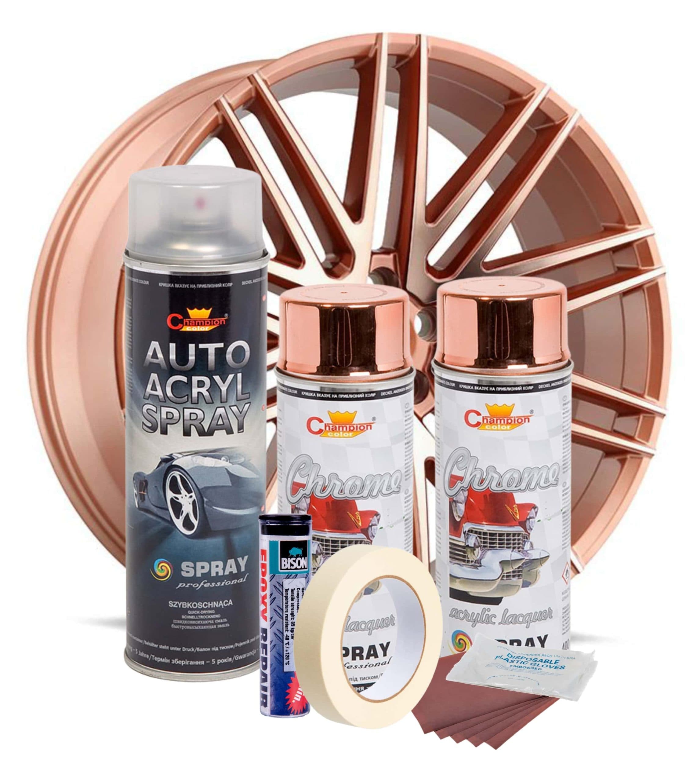 Kit reparatie si vopsire jante AVEX.ro Culoare Cupru Metalic — imagine 2