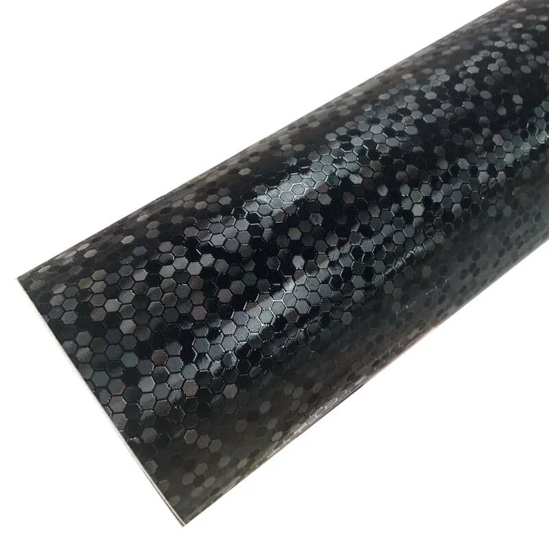 Folie auto decorativa Premium Honeycomb Black, model hexagonal 3D, 150 x 100cm — imagine 3