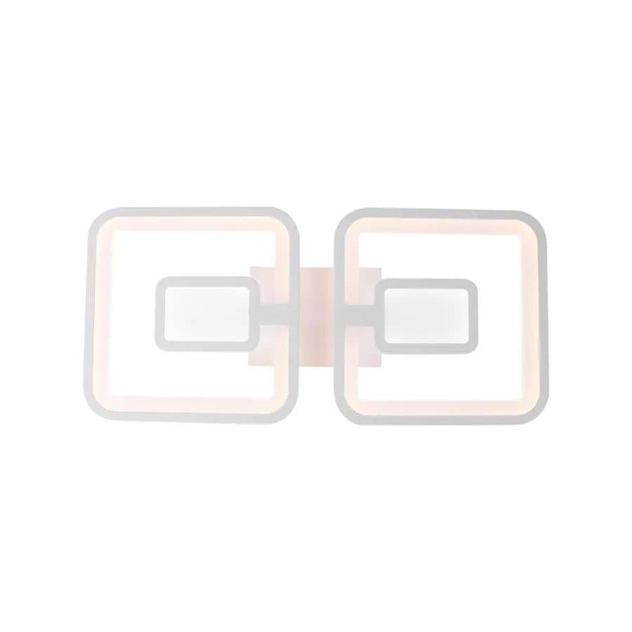 Lustra LED Flippy 28W 2 Patrate telecomanda lumina Rece/Calda/Neutra Dimabila Alb — imagine 2