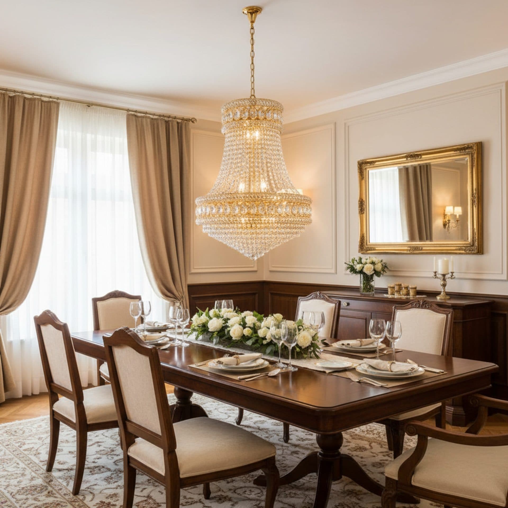 Candelabru Flippy Cristal EMPIRE Eleganza Auriu 10x E14 — imagine 2