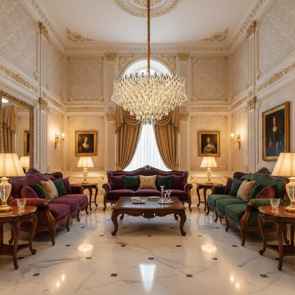 Candelabru Cristal MONARCH Regalis 19xE14 Auriu Lucios — imagine 6