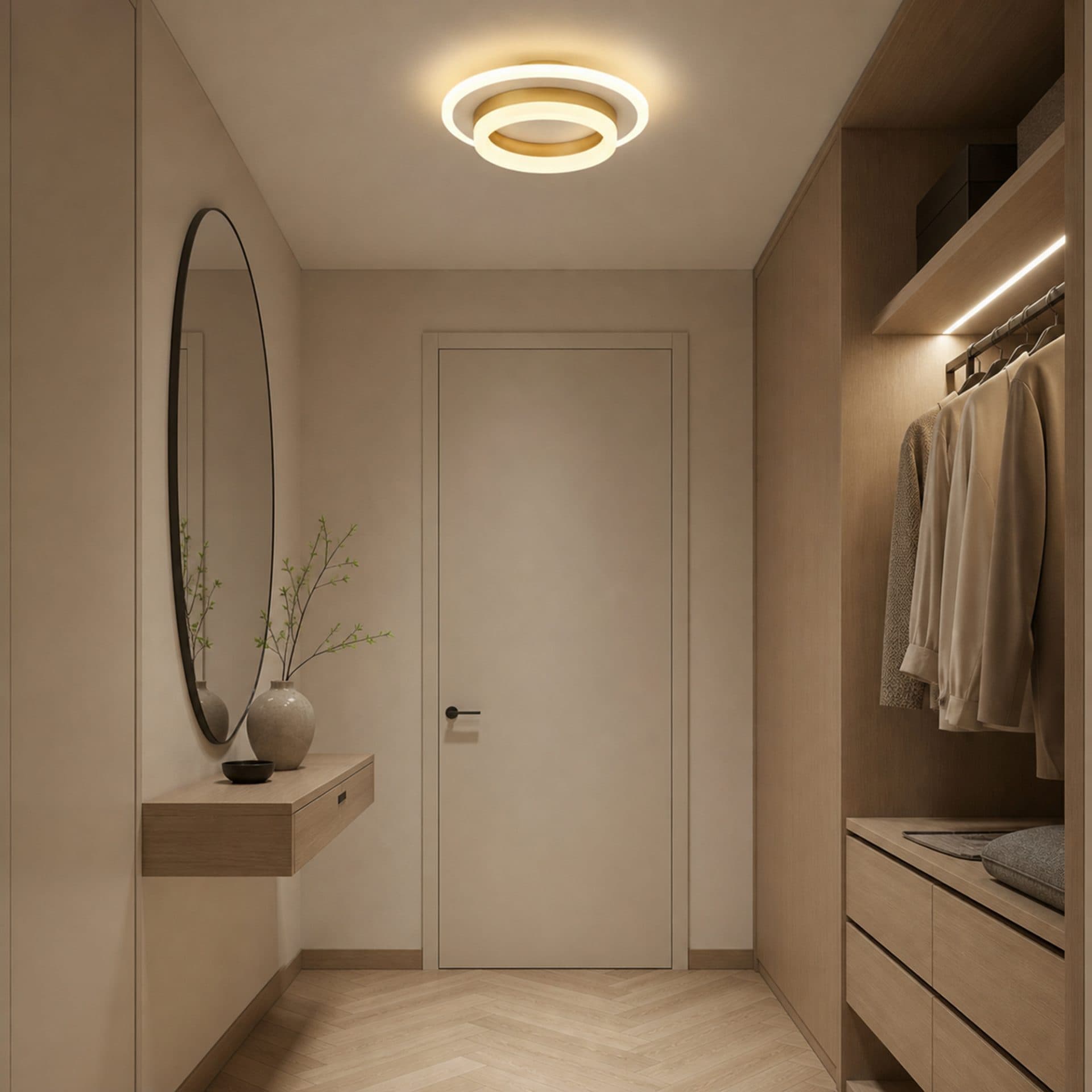 Lustra LED Rotunda 21W Flippy Alb Auriu — imagine 7