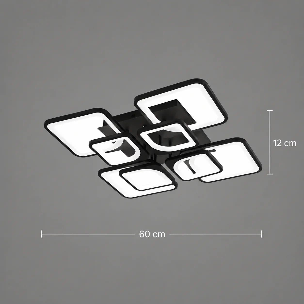 Plafoniera LED ZOE Flippy 8 Patrate 138W — imagine 1