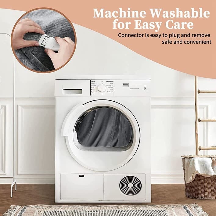 Patura cu incalzire electrica Flippy, 135W, 180x130 cm, gri — imagine 4