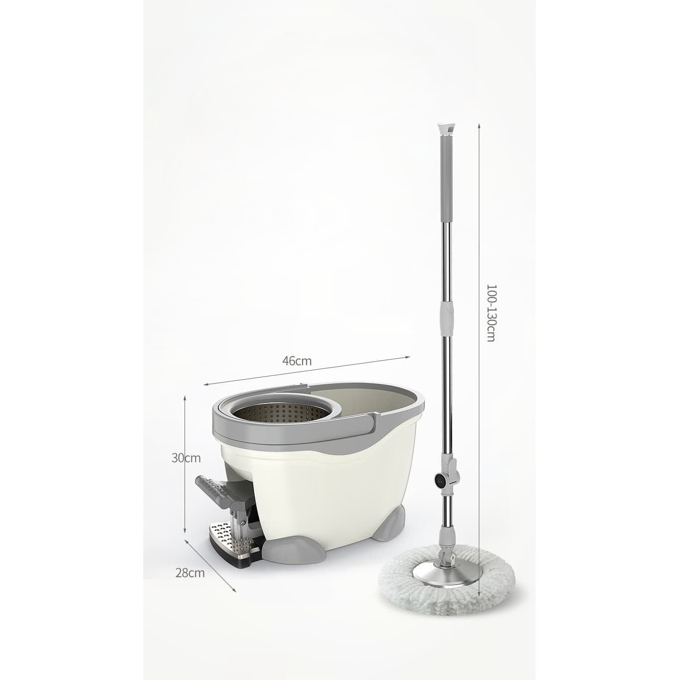 Set galeata cu pedala si mop rotativ Flippy — imagine 7